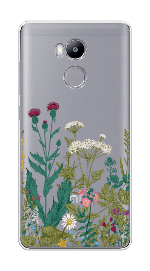 

Чехол на Xiaomi Redmi 4 Pro "Дикие полевые цветы", Зеленый;розовый;белый, 31250-2