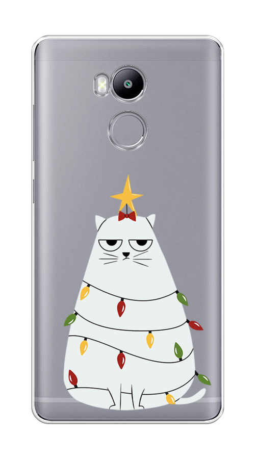 

Чехол на Xiaomi Redmi 4 Pro "Котик в гирлянде", Белый;красный;желтый, 31250-1