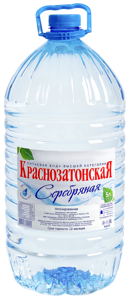 

Вода питьевая Краснозатонская Серебряная негазированная 5 л