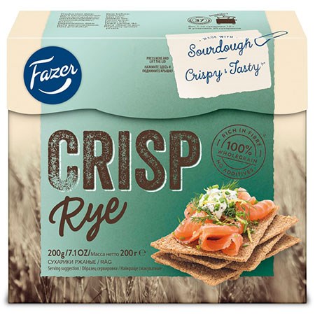 

Сухарики ржаные Fazer Crisp 200 г