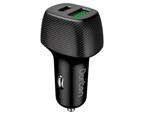 фото Зарядное устройство usb автомобильное dorten car quick charger pd3.0 + qc3.0 36w black