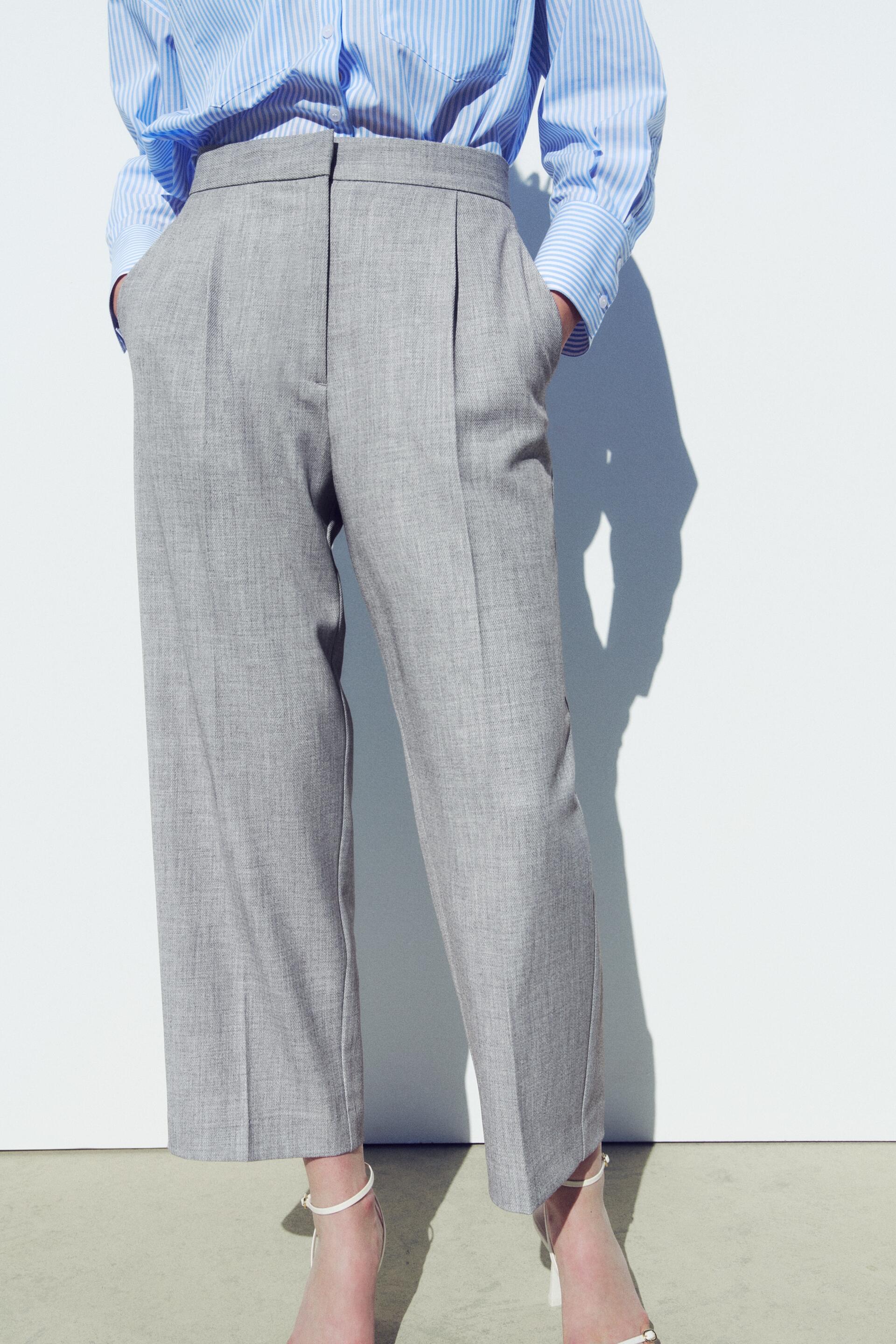 

Брюки женские ZARA 08372044 серые S (доставка из-за рубежа), Серый, 08372044