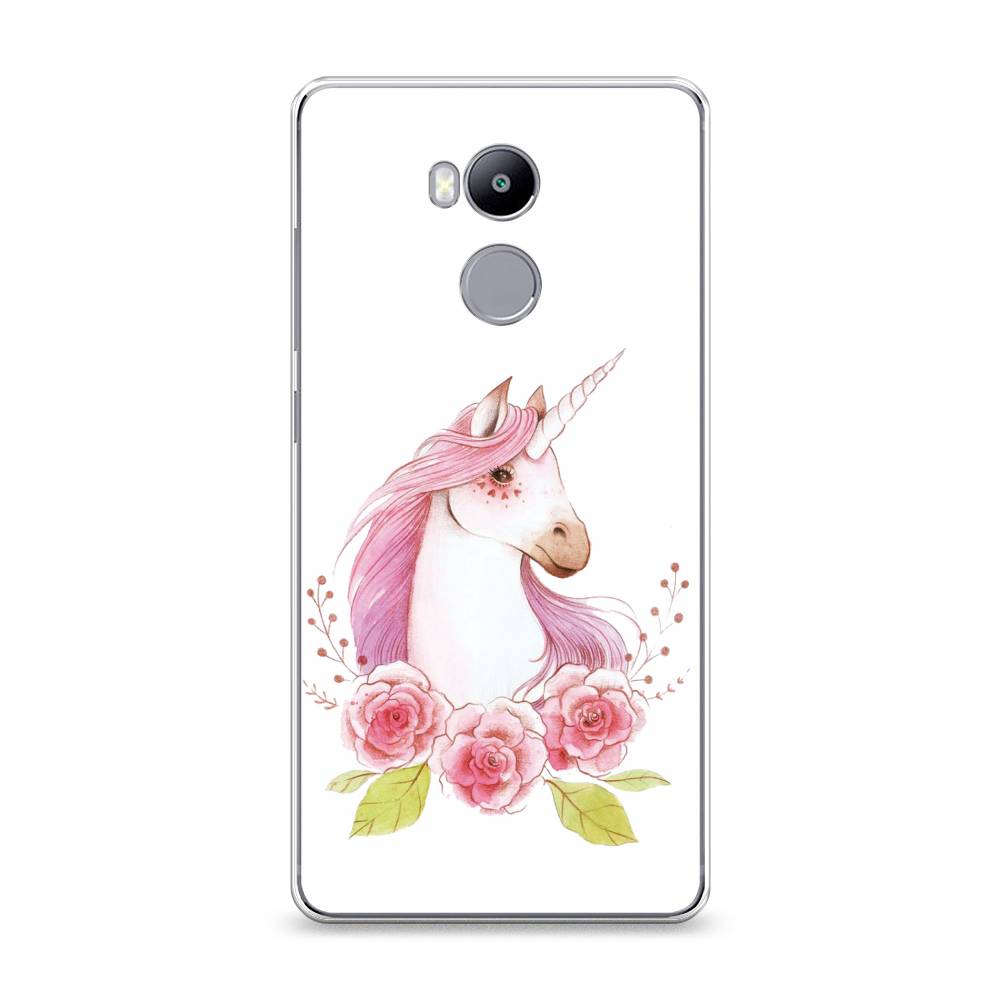 

Чехол на Xiaomi Redmi 4 Pro "Единорог цветы", Белый;розовый;серый, 31250-1
