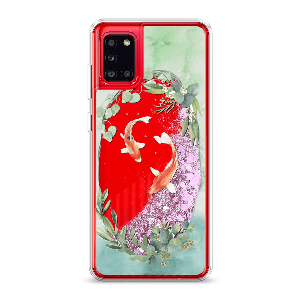 

Жидкий чехол с блестками "Две золотые рыбки" на Samsung Galaxy A31