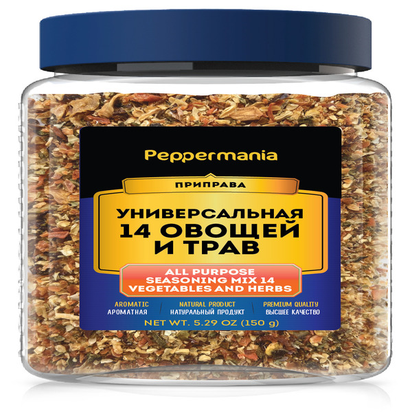 

Приправа универсальная Peppermania 14 овощей и трав 150 г