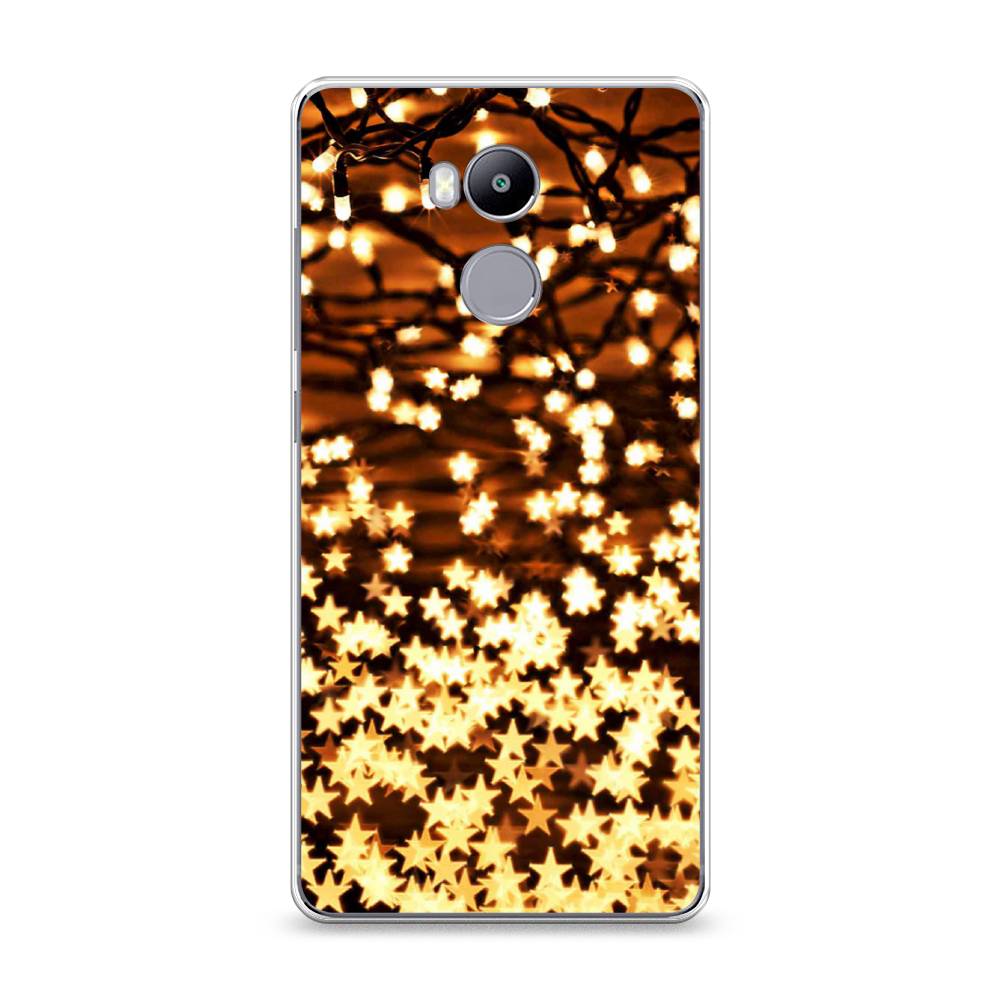 

Чехол на Xiaomi Redmi 4 Pro "Новогодняя гирлянда", Золотистый, 31250-5