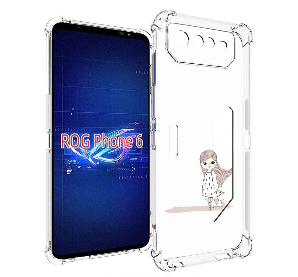 

Чехол MyPads Девочка с сумкой для Asus ROG Phone 6, Прозрачный, Tocco