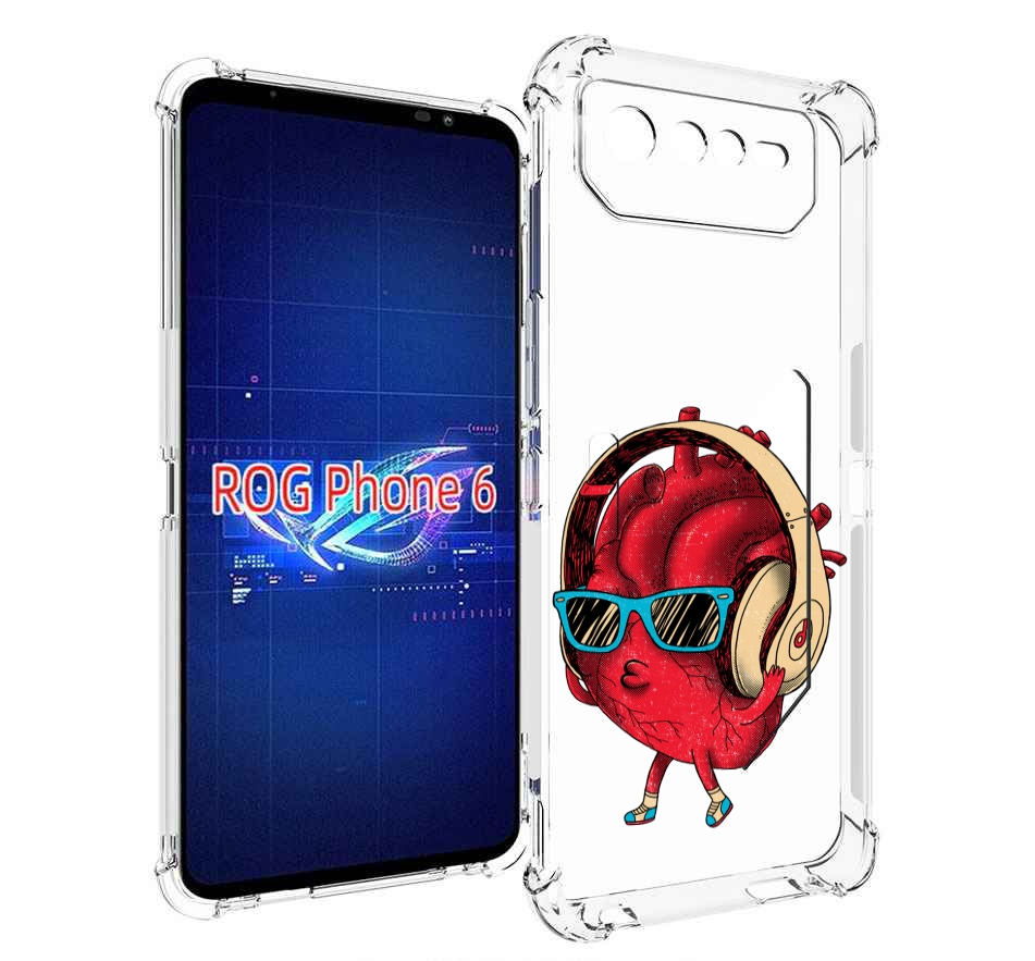 

Чехол MyPads слушай сердце для Asus ROG Phone 6, Прозрачный, Tocco