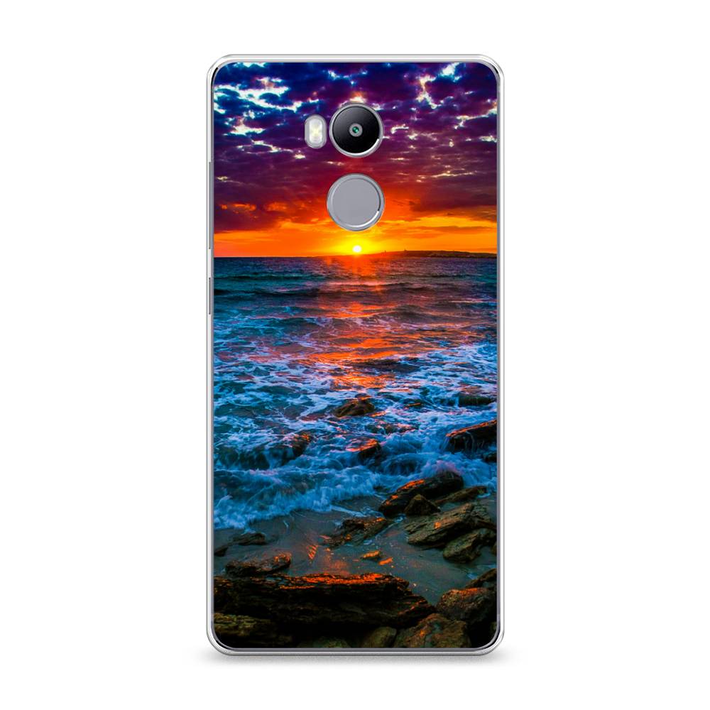 

Чехол на Xiaomi Redmi 4 Pro "Закат 1", Оранжевый;синий, 31250-2