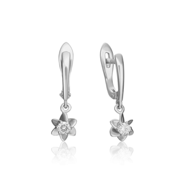 

Серьги из белого золота с бриллиантом PLATINA jewelry 02-0934-00-101-1120-30, 02-0934-00-101-1120-30