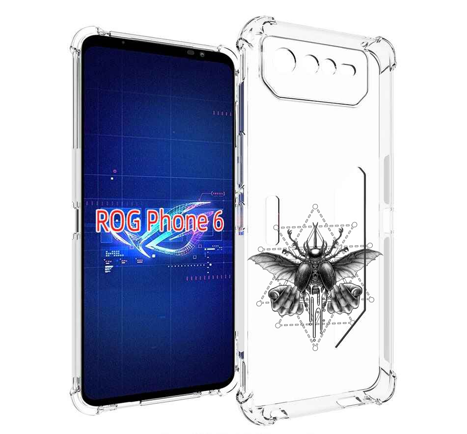 

Чехол MyPads скарабей для Asus ROG Phone 6, Прозрачный, Tocco