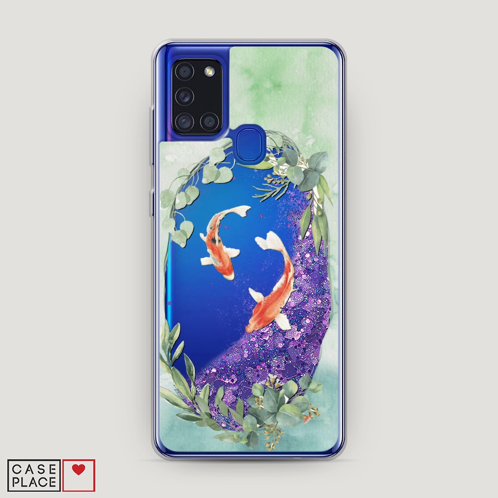 

Чехол Awog на Samsung Galaxy A21s / Самсунг A21s "Две золотые рыбки", Разноцветный, 2100292-1