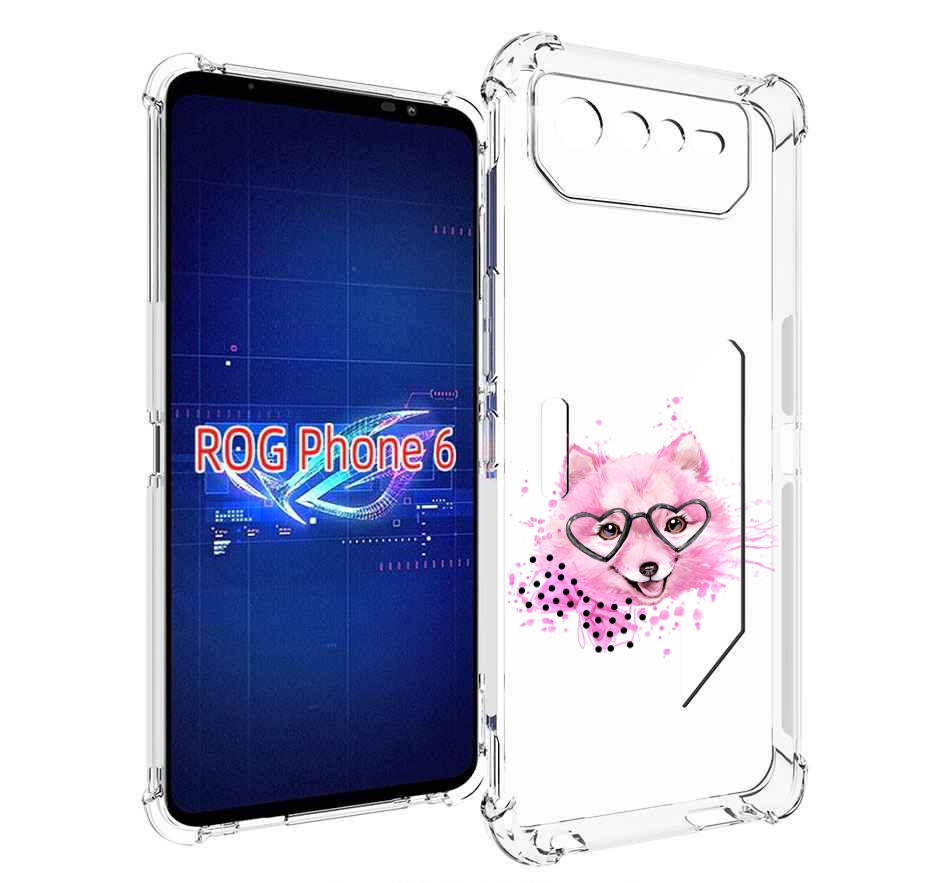

Чехол MyPads розовый волченок для Asus ROG Phone 6, Прозрачный, Tocco