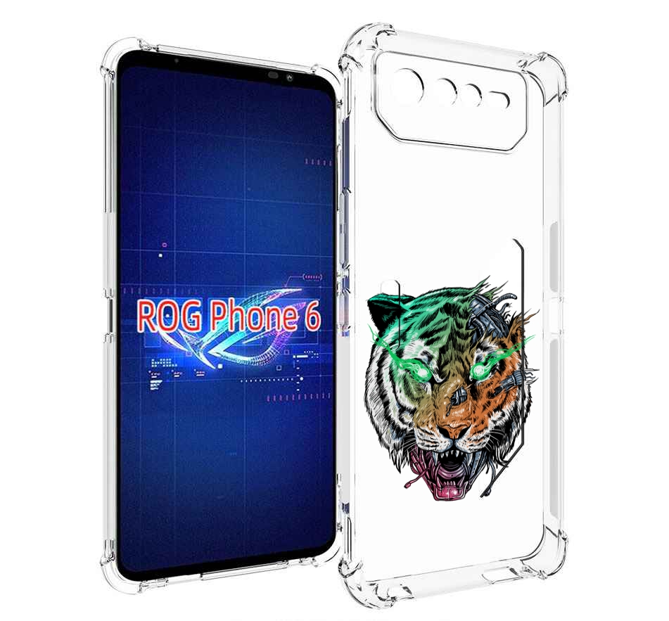 

Чехол MyPads робо-тигр для Asus ROG Phone 6, Прозрачный, Tocco