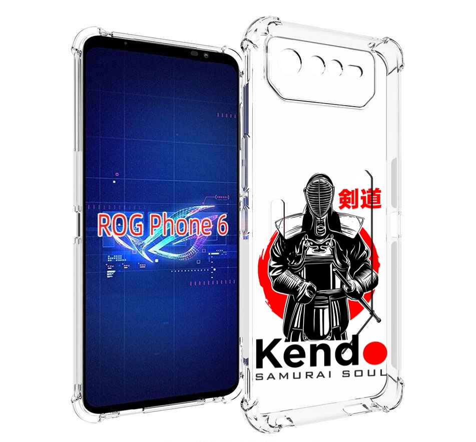 

Чехол MyPads рисованый самурай для Asus ROG Phone 6, Прозрачный, Tocco