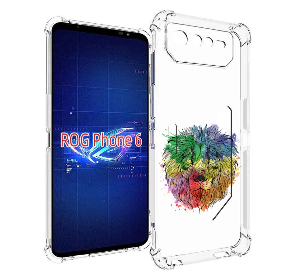 

Чехол MyPads разноцветный гордый лев для Asus ROG Phone 6, Прозрачный, Tocco