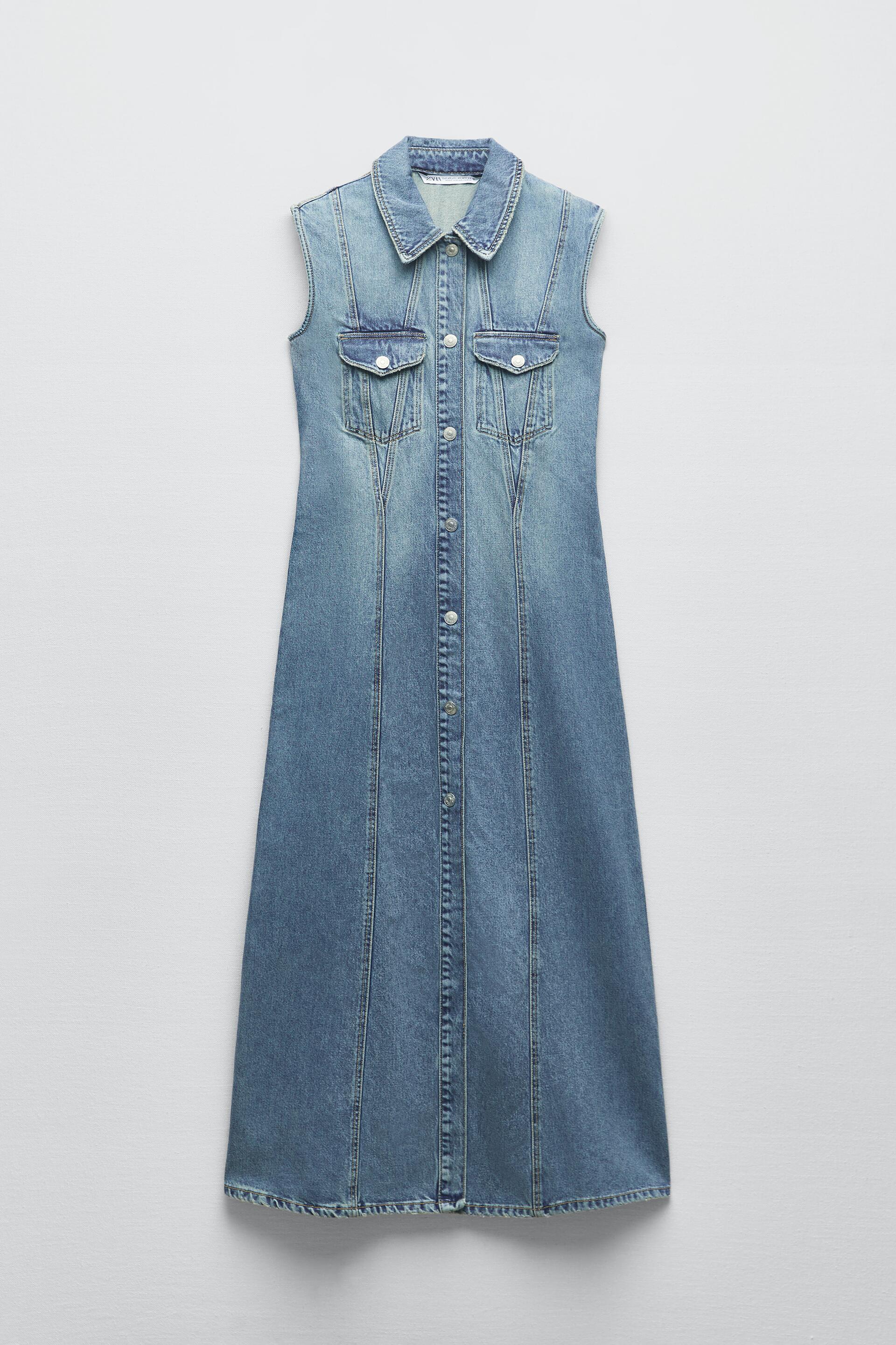 

Платье женское ZARA 08197083 синее S (доставка из-за рубежа), Синий, 08197083