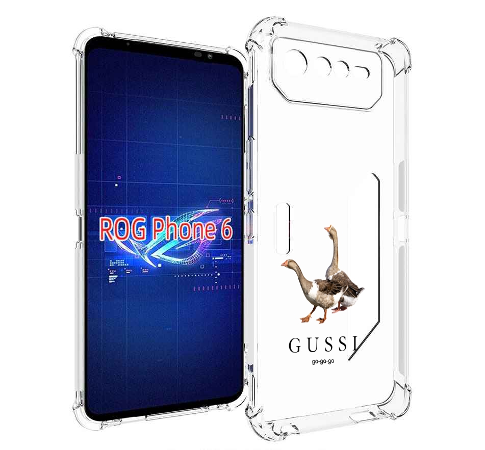 

Чехол MyPads Гусси бренд для Asus ROG Phone 6, Прозрачный, Tocco