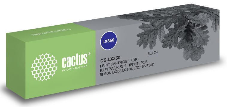 Картридж для матричного принтера CACTUS CS-LX350 (CS-LX350) черный, совместимый