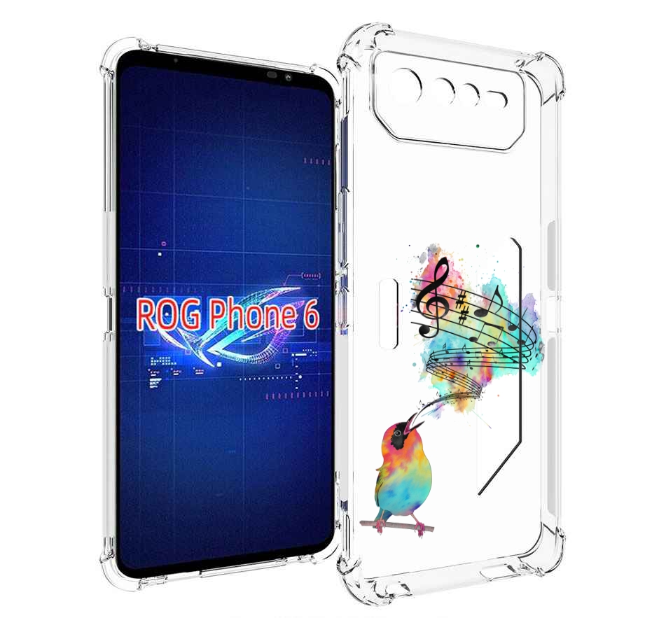 

Чехол MyPads певчая птичка для Asus ROG Phone 6, Прозрачный, Tocco