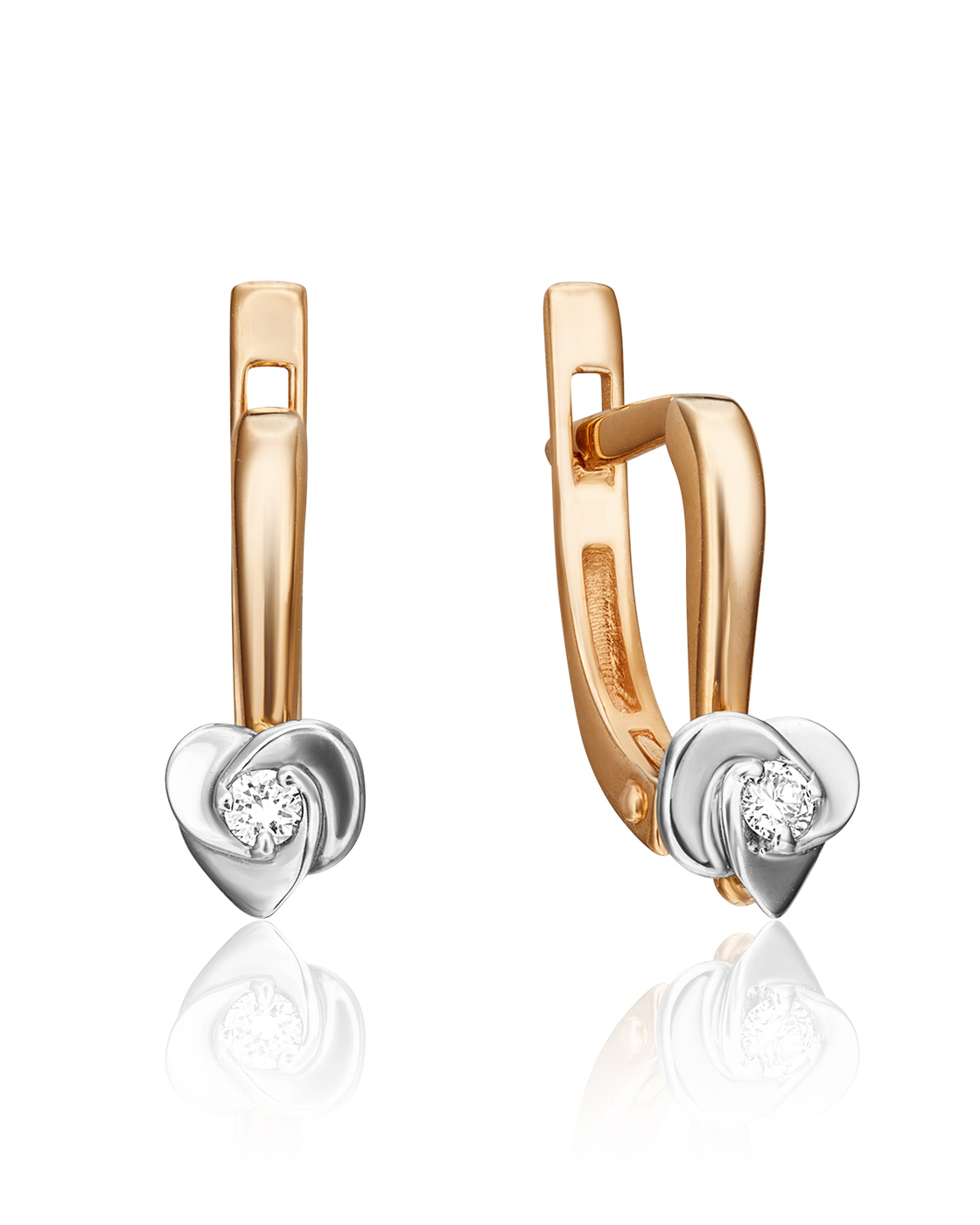

Серьги из комбинированного золота с бриллиантом PLATINA jewelry 02-0923-00-101-1111-30, 02-0923-00-101-1111-30