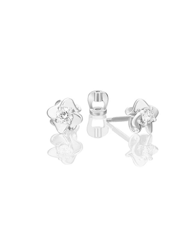 

Серьги-пусеты из белого золота с бриллиантом PLATINA jewelry 02-0922-00-101-1120-30, 02-0922-00-101-1120-30