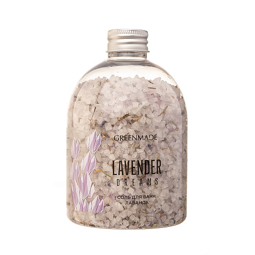 Соль для ванн Greenmade Lavender dreams 500 г greenmade соль для ванн роза rose dreams с лепестками розы 500