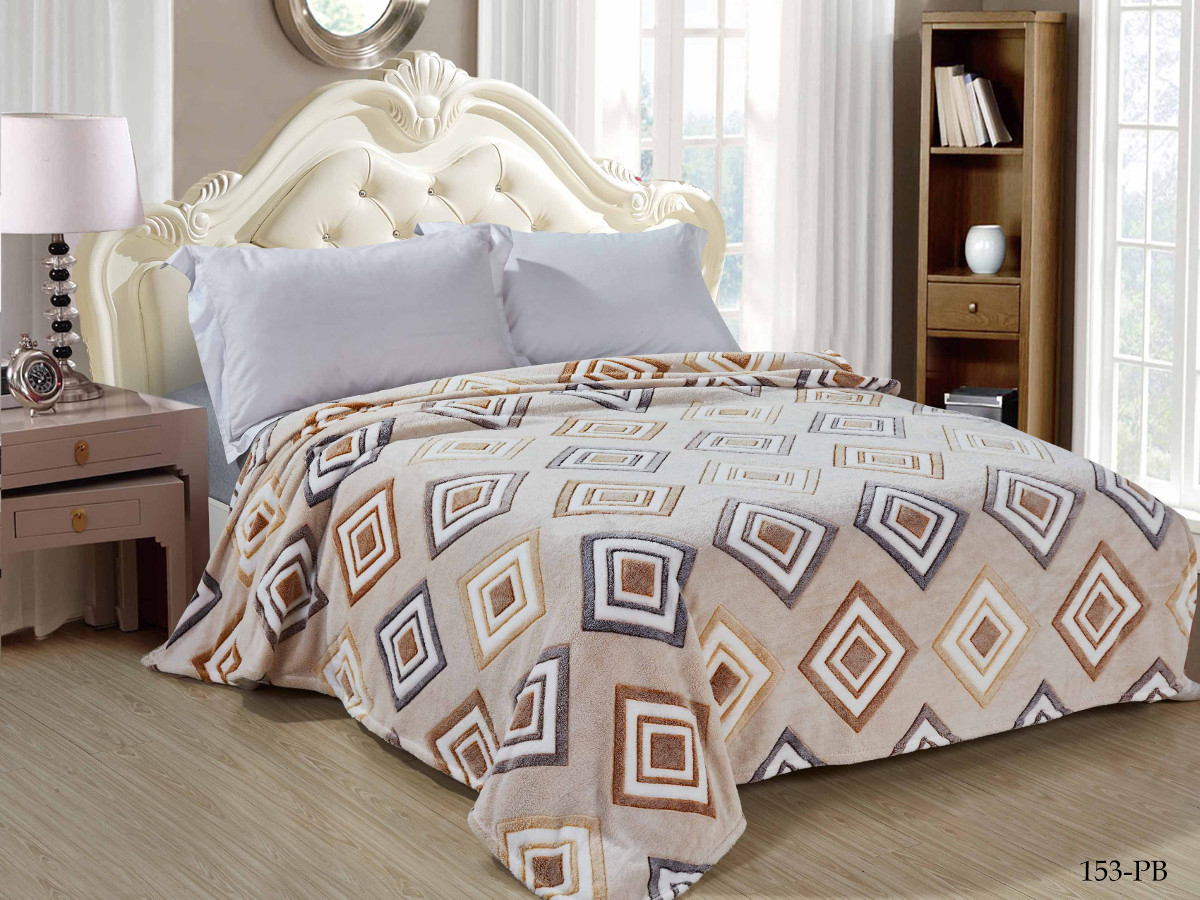 

Плед Cleo Bamboo 180х200 евро с рисунком бамбуковая микрофибра, Bamboo