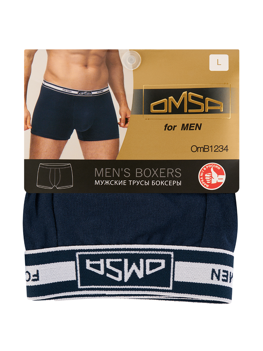 

Трусы мужские Omsa for men OmB 1234 синие M, Синий, OmB 1234