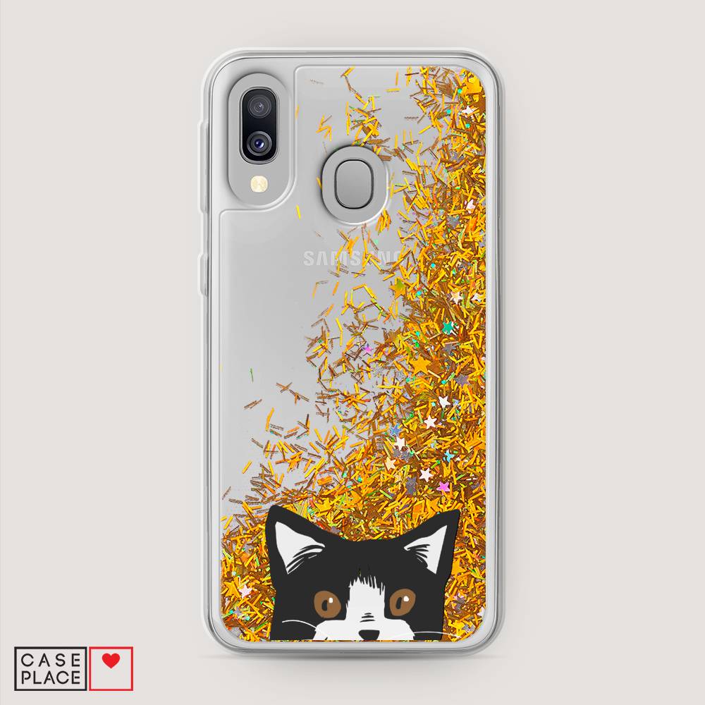 

Чехол Awog на Samsung Galaxy A40 "Подглядывающий кот", Разноцветный, 28090-1