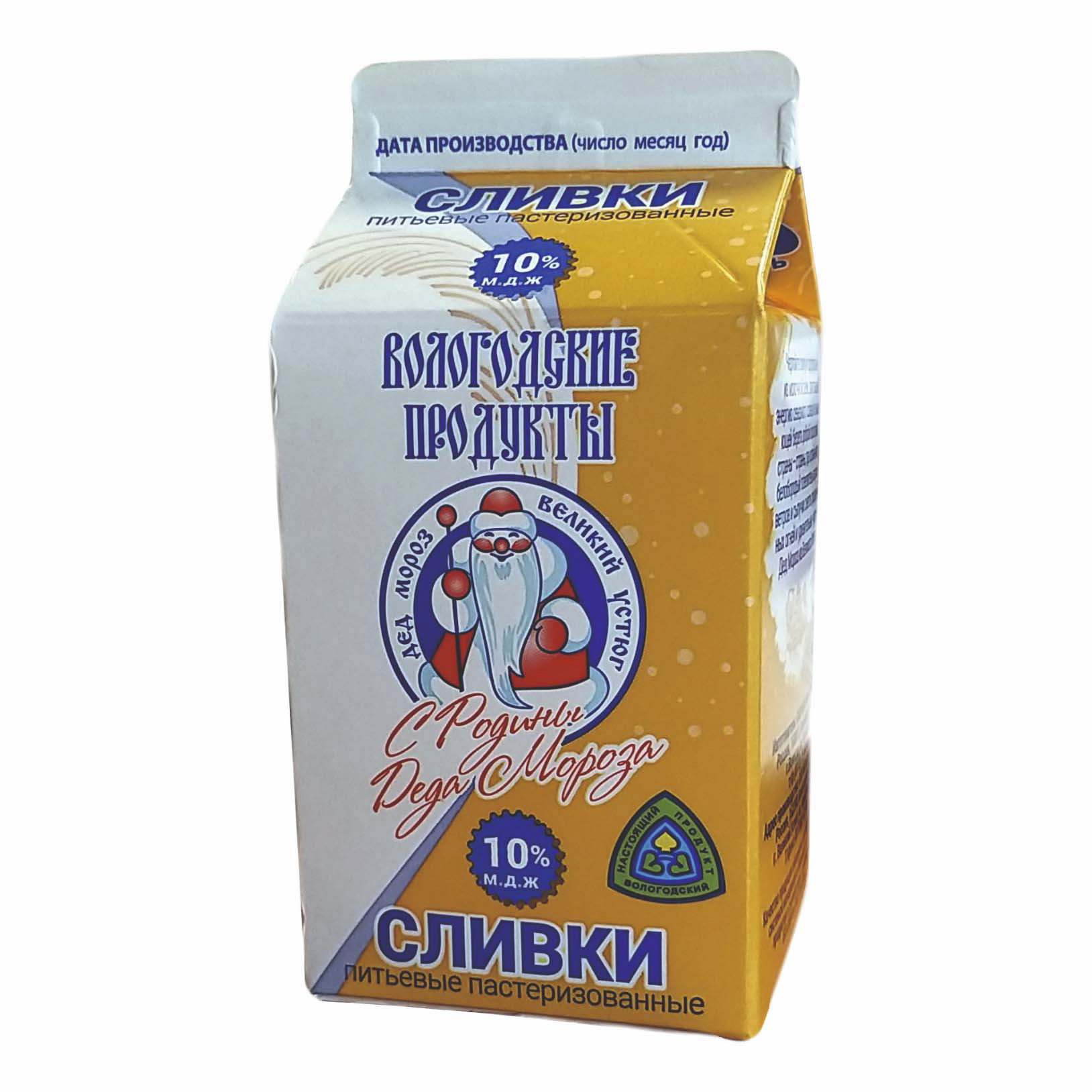 

Сливки питьевые МЗ Устюгмолоко пастеризованные 10% бзмж 470 мл