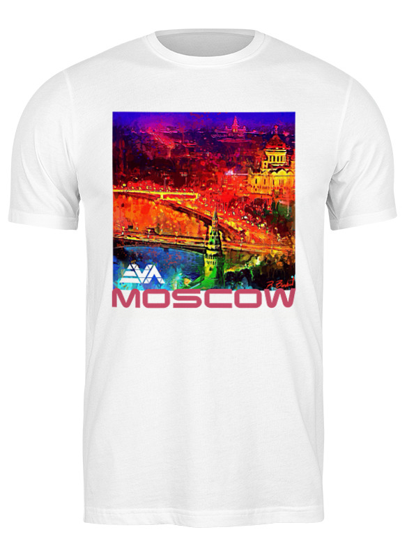 

Футболка мужская Printio Moscow love белая S, Белый, Moscow love