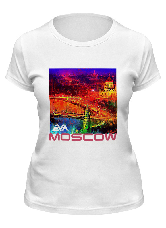 

Футболка женская Printio Moscow love белая S, Белый, Moscow love