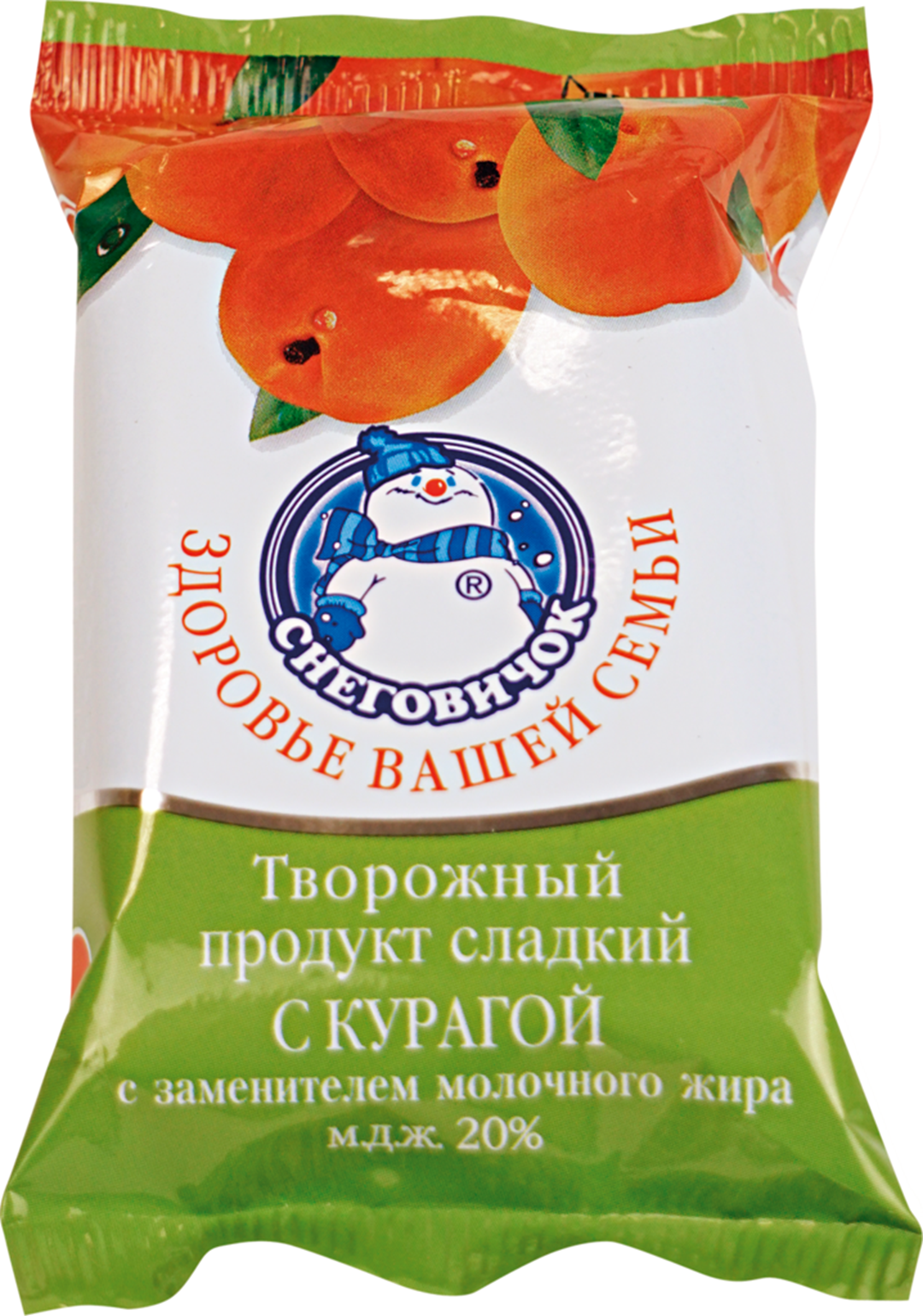 

Творожный продукт Снеговичок с курагой 20% сзмж 180 г