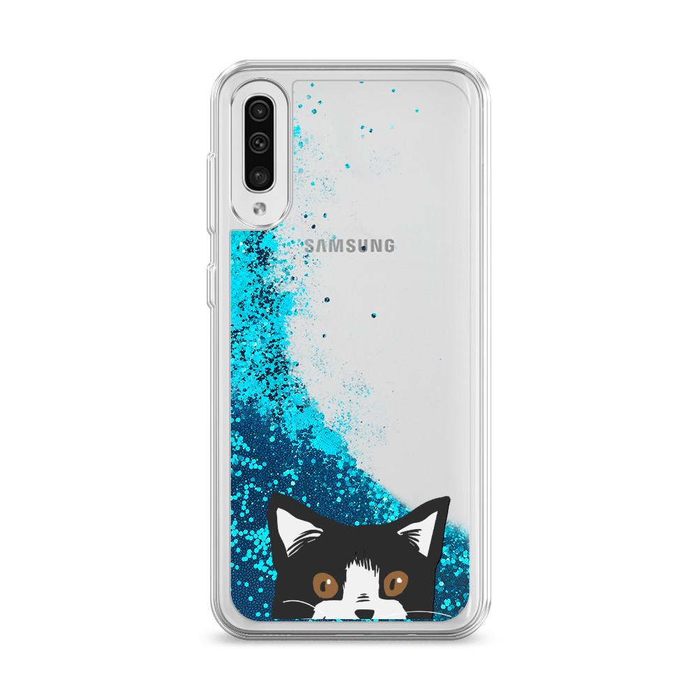 

Чехол Awog на Samsung Galaxy A30s/A50 "Подглядывающий кот", Разноцветный, 28893-1