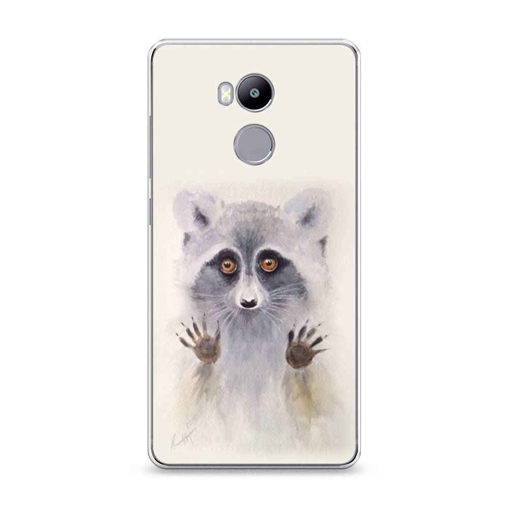 

Чехол на Xiaomi Redmi 4 Pro "Енот за стеклом", Бежевый;серый, 31250-4