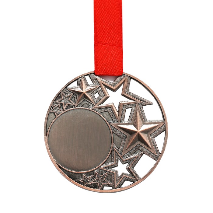Медаль под нанесение «Ты звезда», ? 5 см, цвет бронза, с лентой