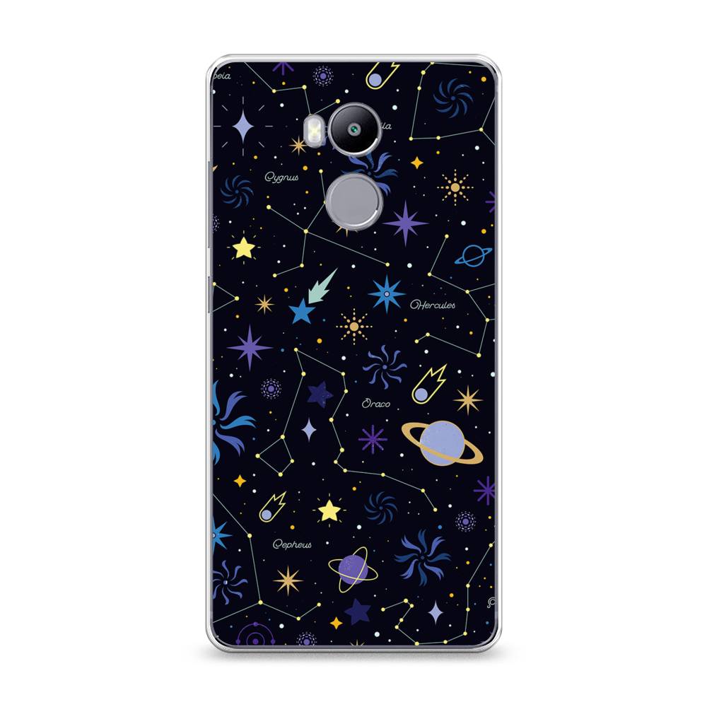 

Чехол на Xiaomi Redmi 4 Pro "Цветной космос", Желтый, 31250-2