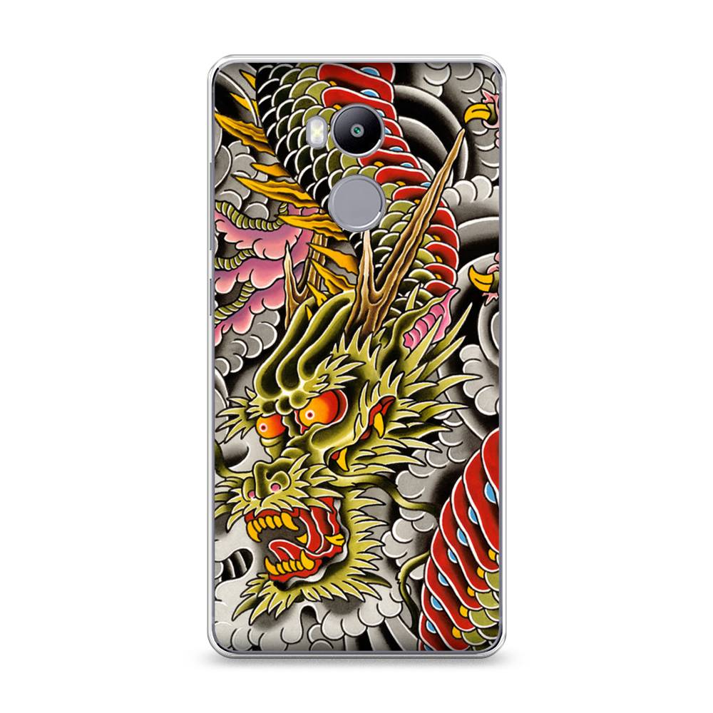 

Чехол на Xiaomi Redmi 4 Pro "Японский дракон", Желтый;розовый;красный, 31250-4