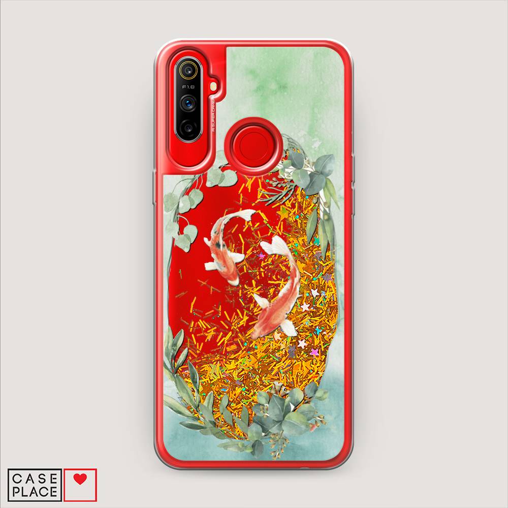 

Чехол Awog на Realme C3 "Две золотые рыбки", Разноцветный, 253090-1