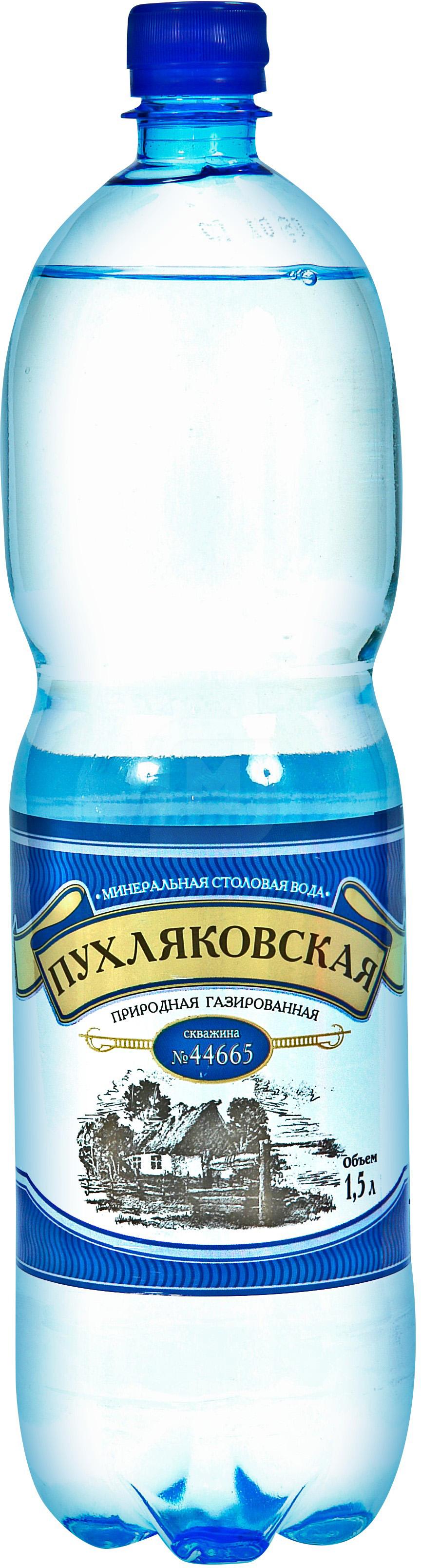 

Вода минеральная Пухляковская газированная столовая 1,5 л