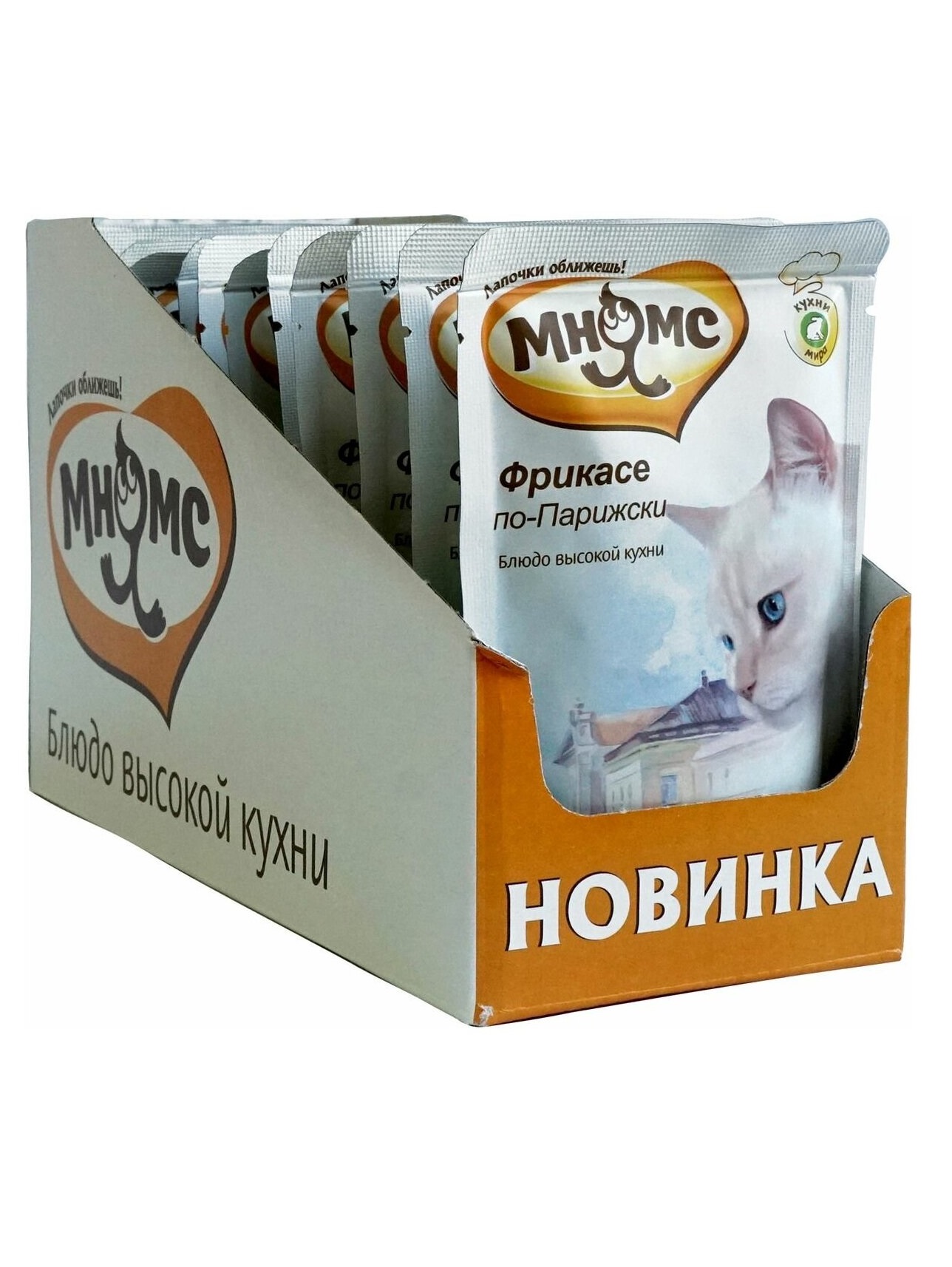 

Влажный корм для кошек Мнямс Фрикасе по-Парижски, кролик, травы, 12шт по 85г, Кухни мира