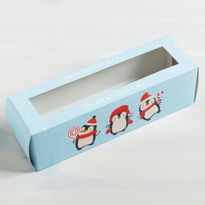 

Коробка складная Снежная команда 18 х 5,5 х 5,5 см., Голубой