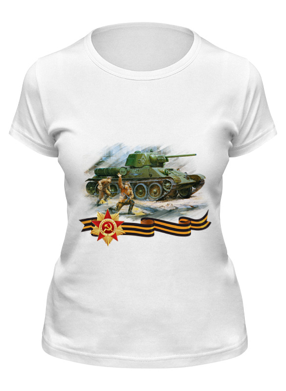 

Футболка женская Printio Танк и пехота белая 2XL, Белый, Танк и пехота