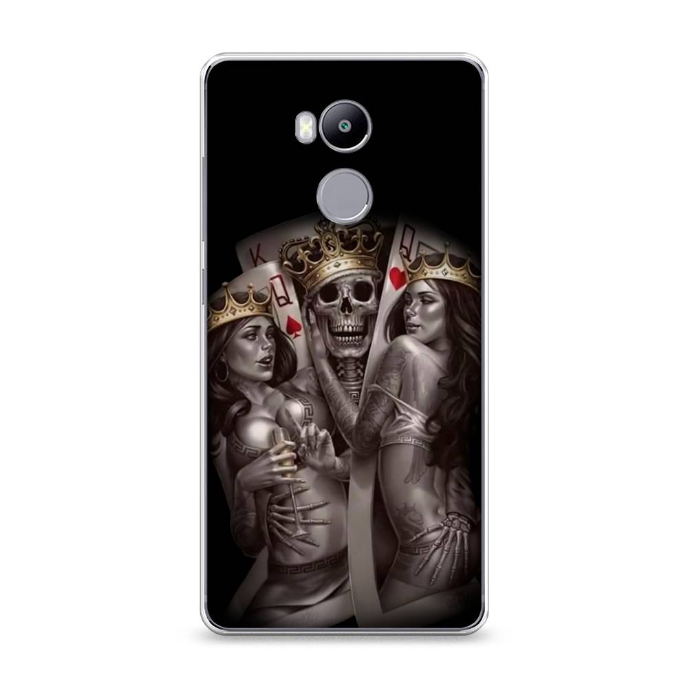 

Чехол на Xiaomi Redmi 4 Pro "Карты король и королевы", Серый;желтый, 31250-6