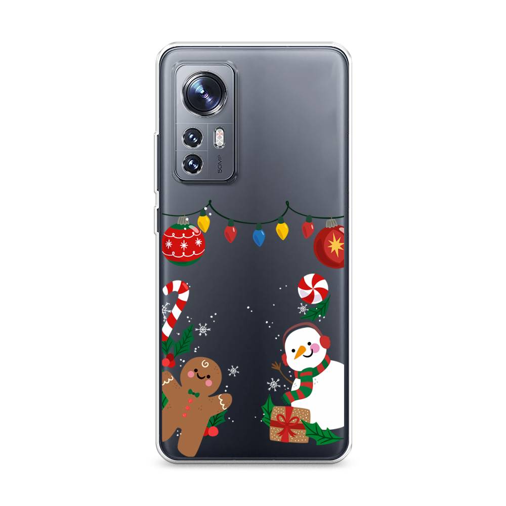 

Чехол на Xiaomi 12 "Новогоднее настроение", Коричневый;красный;зеленый, 312350-5