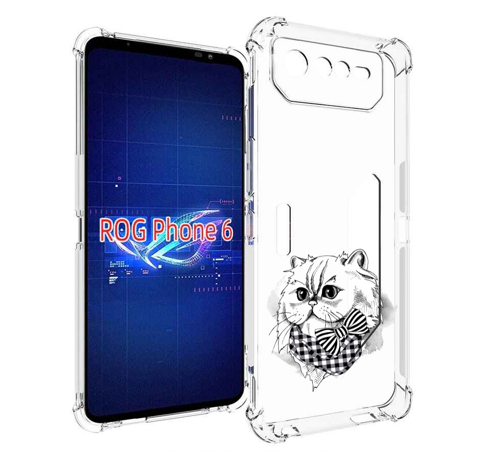 

Чехол MyPads нарисованная красивая кошечка для Asus ROG Phone 6, Прозрачный, Tocco