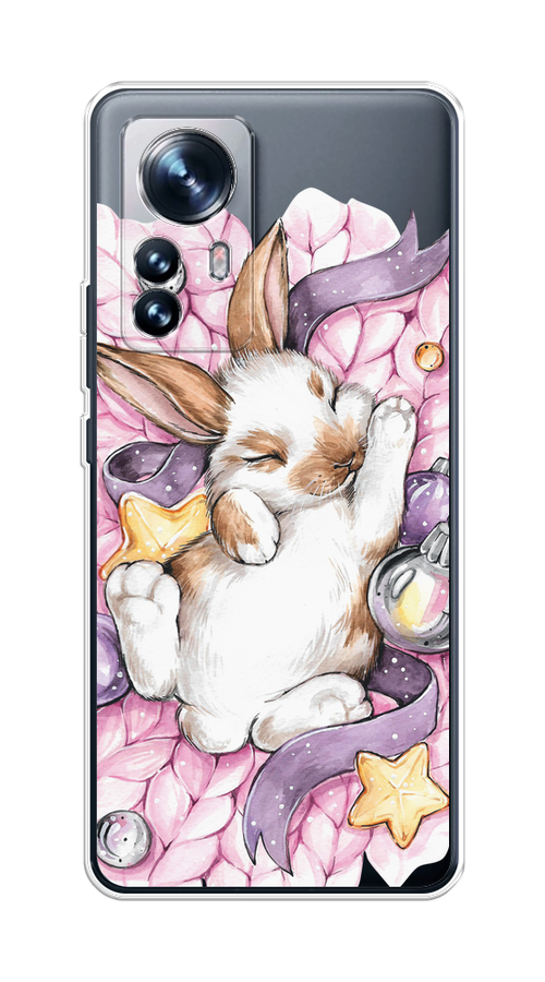 

Чехол на Xiaomi 12 "Кролик спит", Розовый;белый, 312350-5