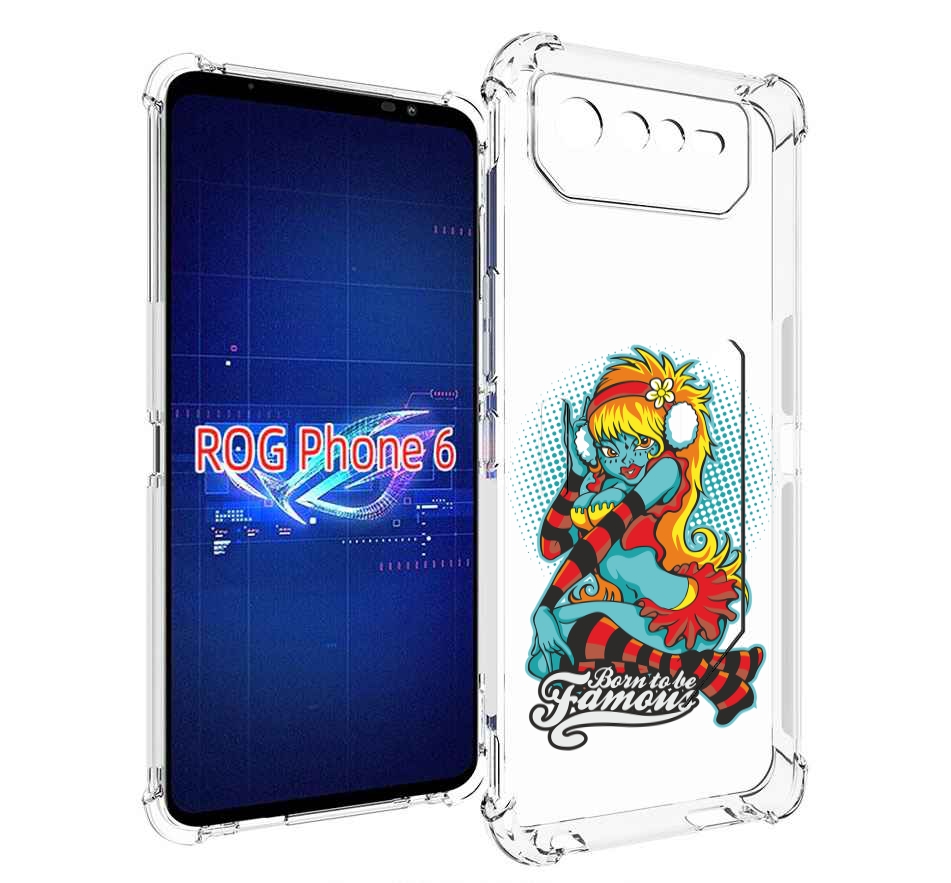 

Чехол MyPads нарисованная девушка в наушниках для Asus ROG Phone 6, Прозрачный, Tocco