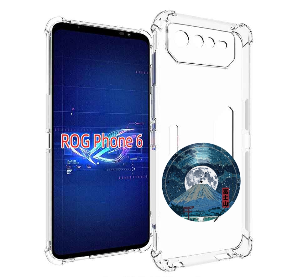 

Чехол MyPads нарисованная виниловая гора с луной для Asus ROG Phone 6, Прозрачный, Tocco